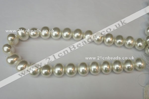 CSB826 15.5 inches 16*19mm oval shell pearl beads wholesale