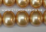 CSB827 15.5 inches 16*19mm oval shell pearl beads wholesale