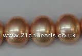 CSB828 15.5 inches 16*19mm oval shell pearl beads wholesale