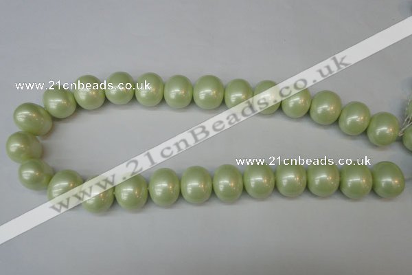 CSB831 15.5 inches 16*19mm oval shell pearl beads wholesale