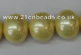 CSB832 15.5 inches 16*19mm oval shell pearl beads wholesale