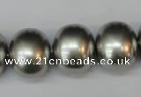 CSB836 15.5 inches 16*19mm oval shell pearl beads wholesale