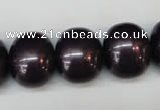 CSB839 15.5 inches 16*19mm oval shell pearl beads wholesale