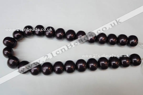 CSB839 15.5 inches 16*19mm oval shell pearl beads wholesale