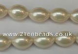 CSB845 15.5 inches 10*14mm rice shell pearl beads wholesale