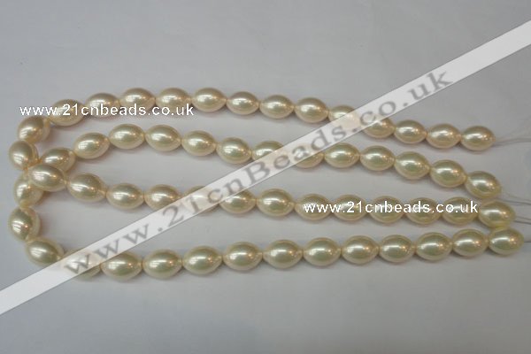 CSB845 15.5 inches 10*14mm rice shell pearl beads wholesale