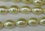 CSB846 15.5 inches 10*14mm rice shell pearl beads wholesale