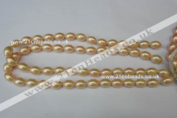 CSB847 15.5 inches 10*14mm rice shell pearl beads wholesale