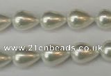 CSB862 15.5 inches 10*14mm teardrop shell pearl beads wholesale