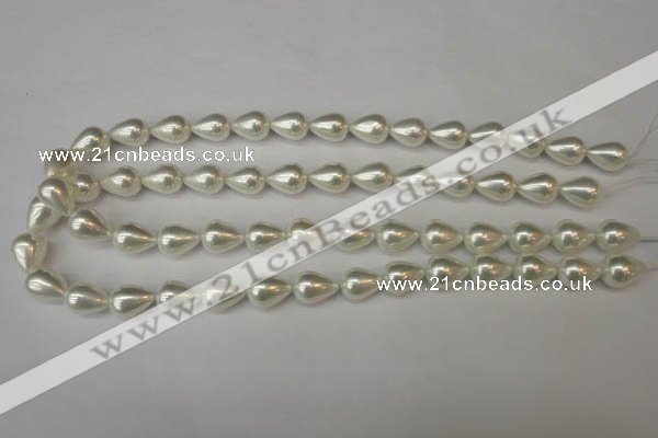 CSB862 15.5 inches 10*14mm teardrop shell pearl beads wholesale