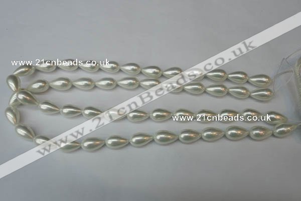 CSB864 15.5 inches 9*16mm teardrop shell pearl beads wholesale