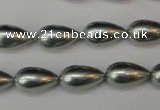 CSB865 15.5 inches 9*16mm teardrop shell pearl beads wholesale