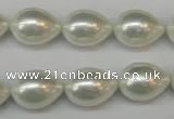 CSB868 15.5 inches 12*16mm teardrop shell pearl beads wholesale