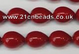 CSB869 15.5 inches 12*16mm teardrop shell pearl beads wholesale