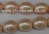 CSB886 15.5 inches 13*16mm whorl teardrop shell pearl beads wholesale