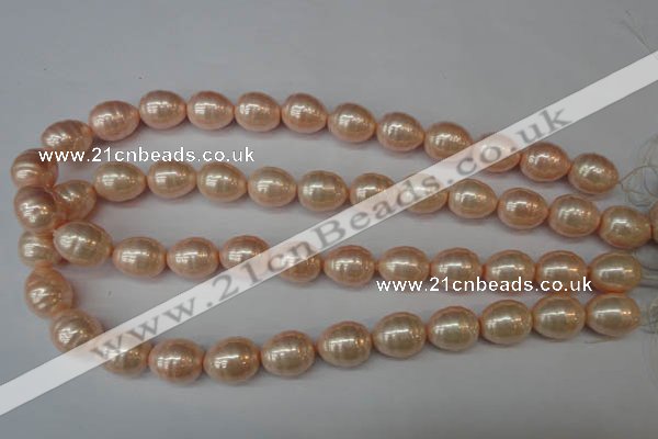 CSB886 15.5 inches 13*16mm whorl teardrop shell pearl beads wholesale