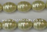 CSB887 15.5 inches 13*16mm whorl teardrop shell pearl beads wholesale