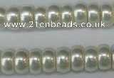 CSB900 15.5 inches 6*12mm rondelle shell pearl beads wholesale