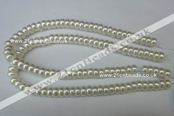 CSB900 15.5 inches 6*12mm rondelle shell pearl beads wholesale