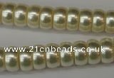 CSB901 15.5 inches 6*12mm rondelle shell pearl beads wholesale