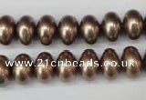 CSB905 15.5 inches 8*12mm rondelle shell pearl beads wholesale