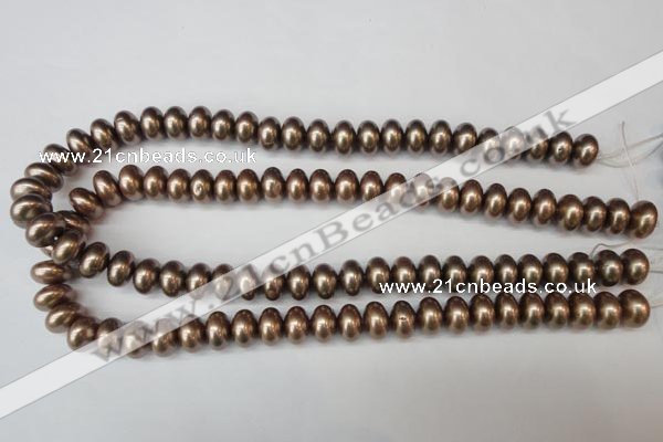 CSB905 15.5 inches 8*12mm rondelle shell pearl beads wholesale