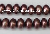 CSB906 15.5 inches 8*12mm rondelle shell pearl beads wholesale