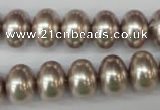 CSB908 15.5 inches 10*14mm rondelle shell pearl beads wholesale