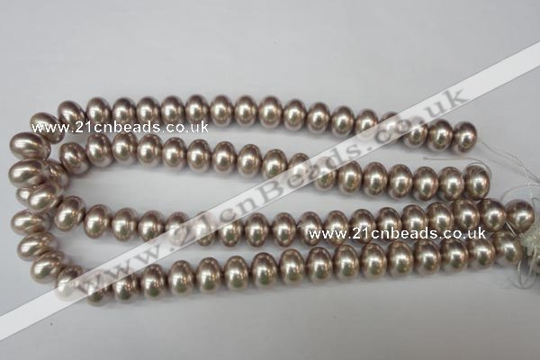 CSB908 15.5 inches 10*14mm rondelle shell pearl beads wholesale