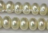 CSB910 15.5 inches 11*15mm rondelle shell pearl beads wholesale