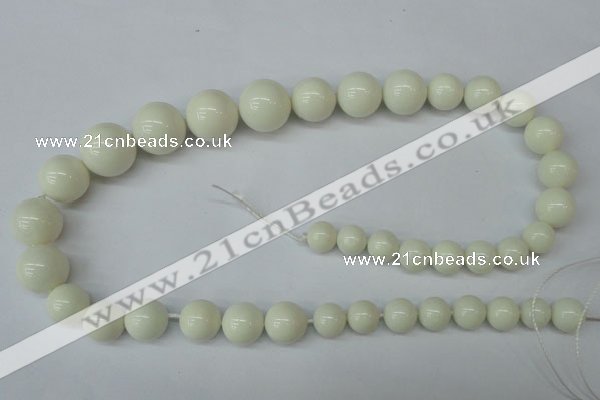 CSB925 15.5 inches 8mm - 14mm round shell pearl beads wholesale