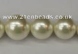 CSB931 15.5 inches 8mm - 16mm round shell pearl beads wholesale