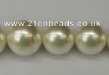 CSB931 15.5 inches 8mm - 16mm round shell pearl beads wholesale