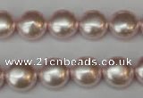 CSB941 15.5 inches 12mm flat round shell pearl beads wholesale