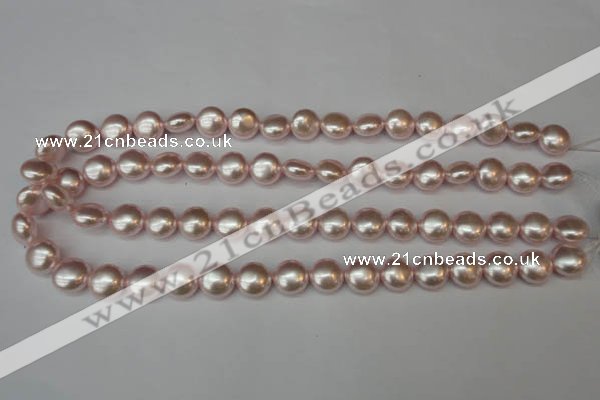 CSB941 15.5 inches 12mm flat round shell pearl beads wholesale