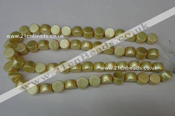 CSB948 15.5 inches 10*14mm drum shell pearl beads wholesale