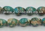 CSE05 15.5 inches 10*14mm teardrop natural sea sediment jasper beads