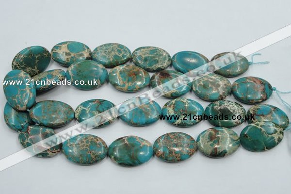 CSE10 15.5 inches 22*30mm oval natural sea sediment jasper beads
