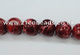 CSE163 15.5 inches 12mm round dyed natural sea sediment jasper beads