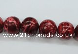 CSE165 15.5 inches 16mm round dyed natural sea sediment jasper beads