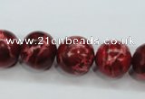 CSE166 15.5 inches 18mm round dyed natural sea sediment jasper beads