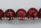 CSE167 15.5 inches 20mm round dyed natural sea sediment jasper beads