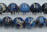 CSE214 15.5 inches 16mm round dyed natural sea sediment jasper beads