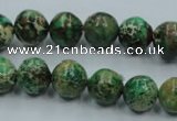 CSE221 15.5 inches 14mm round dyed natural sea sediment jasper beads