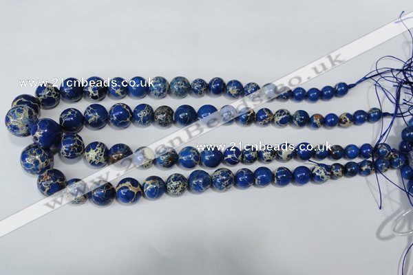 CSE300 15.5 inches 8mm - 18mm round dyed sea sediment jasper beads