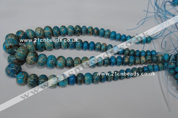 CSE302 15.5 inches 7*10mm – 15*20mm rondelle dyed sea sediment jasper beads