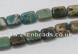 CSE5014 15.5 inches 8*10mm rectangle natural sea sediment jasper beads