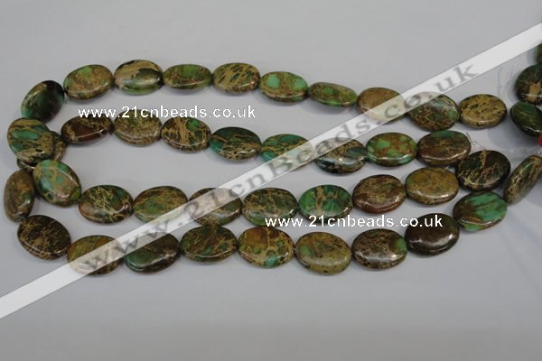 CSE5042 15.5 inches 15*20mm oval natural sea sediment jasper beads