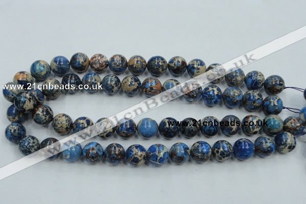 CSE51 15.5 inches 14mm round dyed natural sea sediment jasper beads