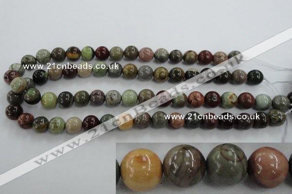 CSE5304 15.5 inches 12mm round sea sediment jasper beads wholesale